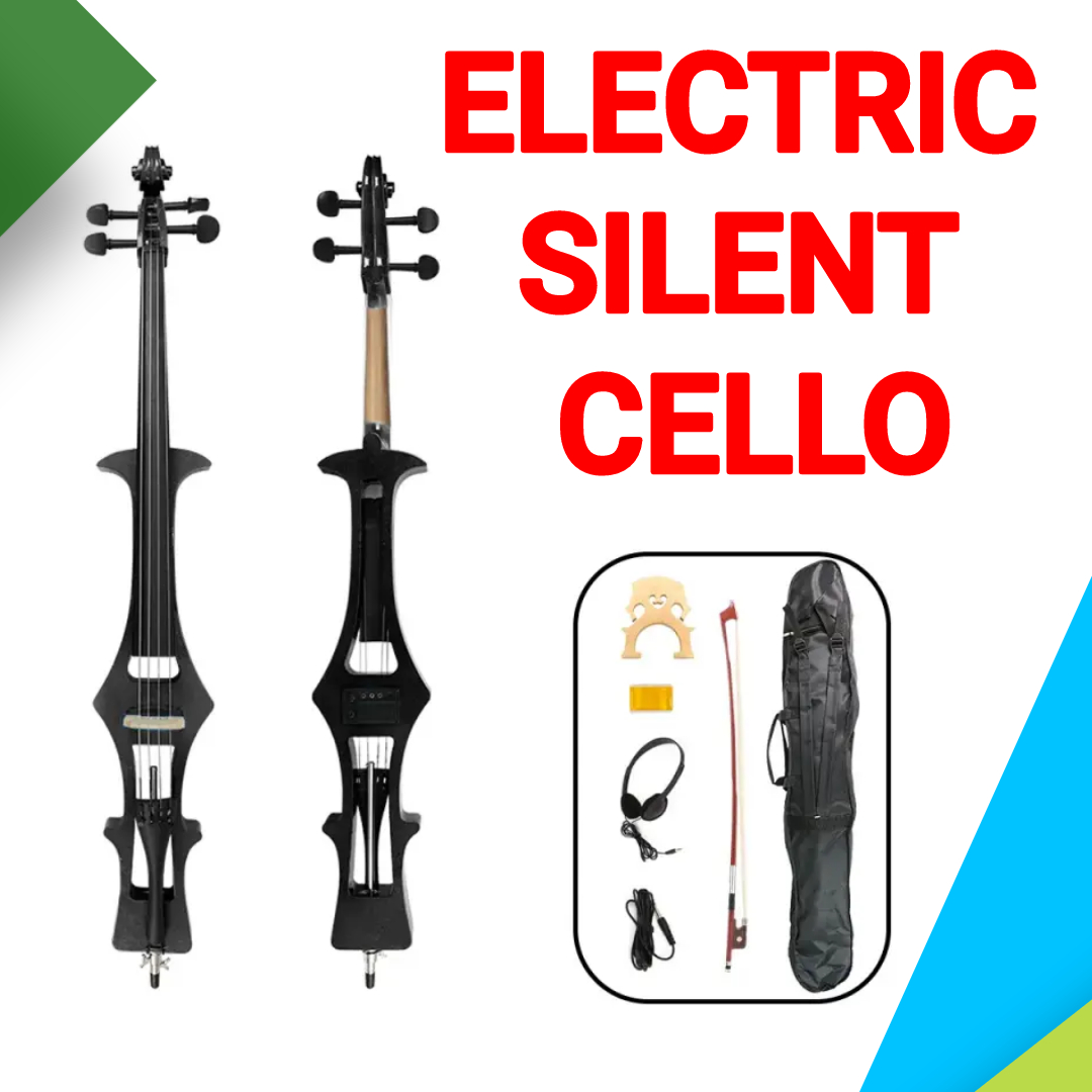 Cremona Electric Silent Cello With Carry Bag, Head phone, Bow, Rosin